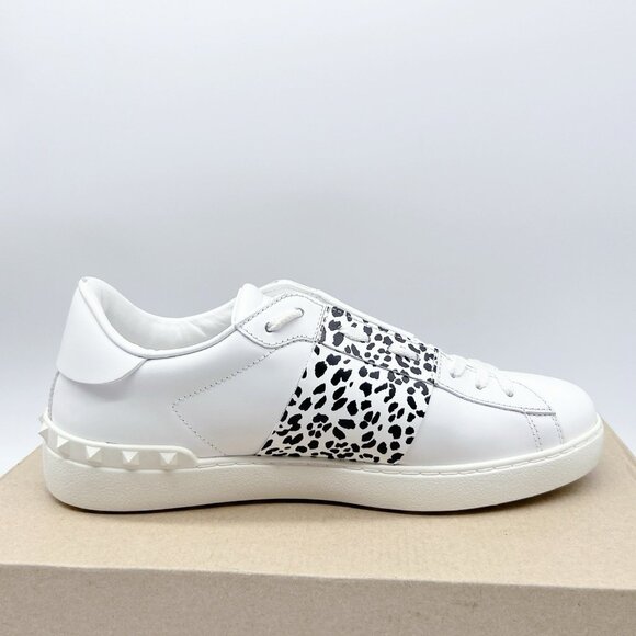 VALENTINO GARAVANI Rockstud Untitled Leopard Sneaker Men White Leather EU42 US 9 - Picture 8 of 15
